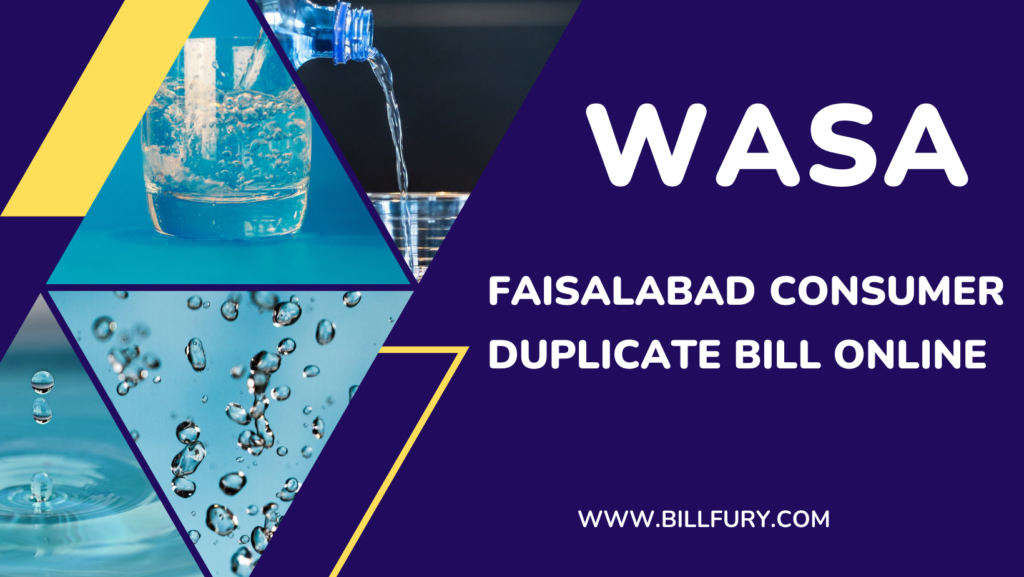 Wasa Faisalabad consumer duplicate bill online