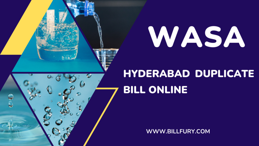 Wasa Hyderabad duplicate bill online